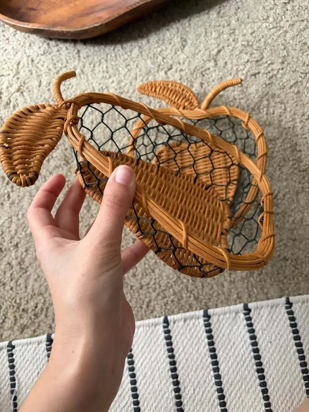 Fruit Apple And Pear Wicker Rattan Baskets